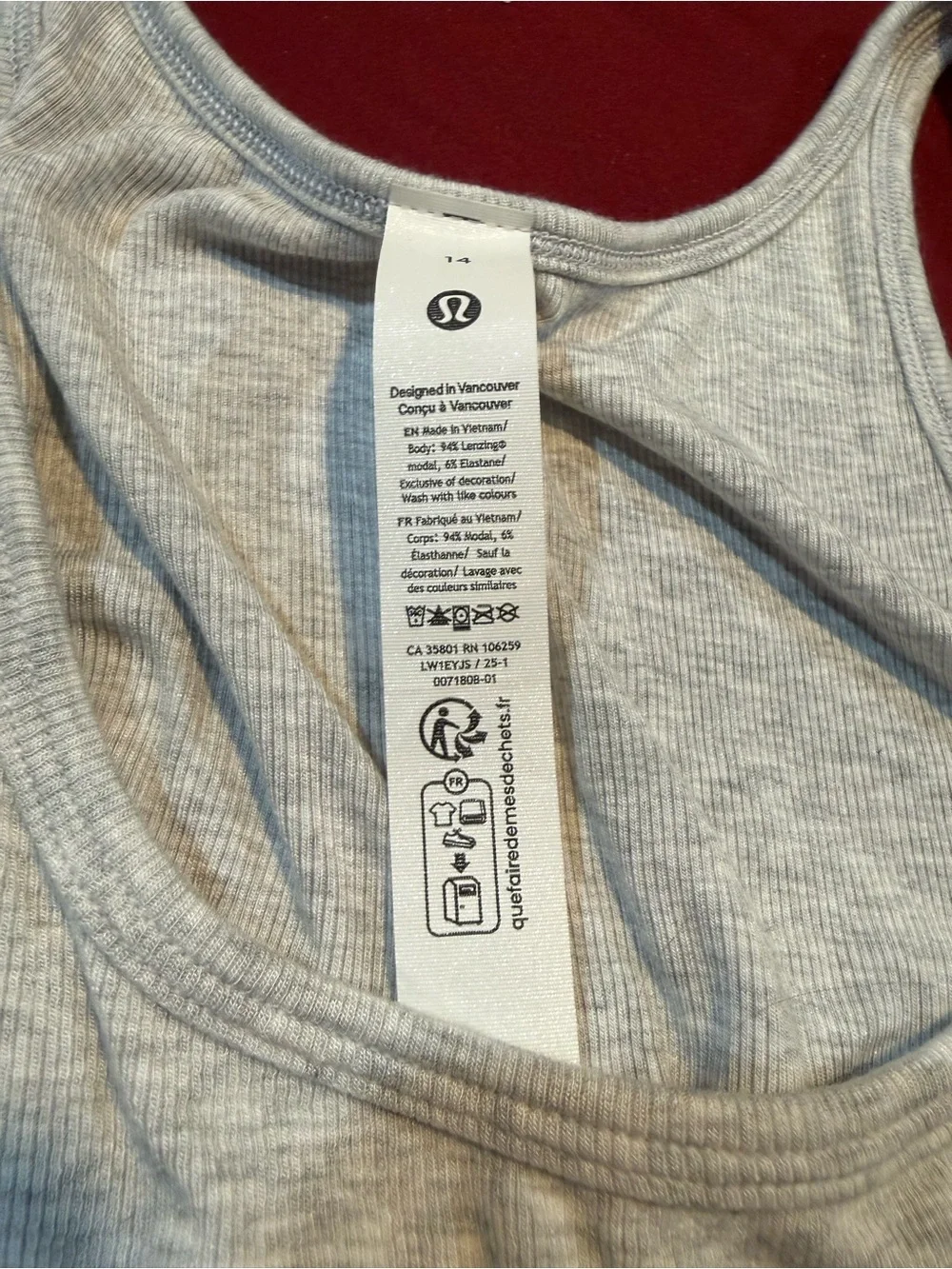 lululemon athletica light gray